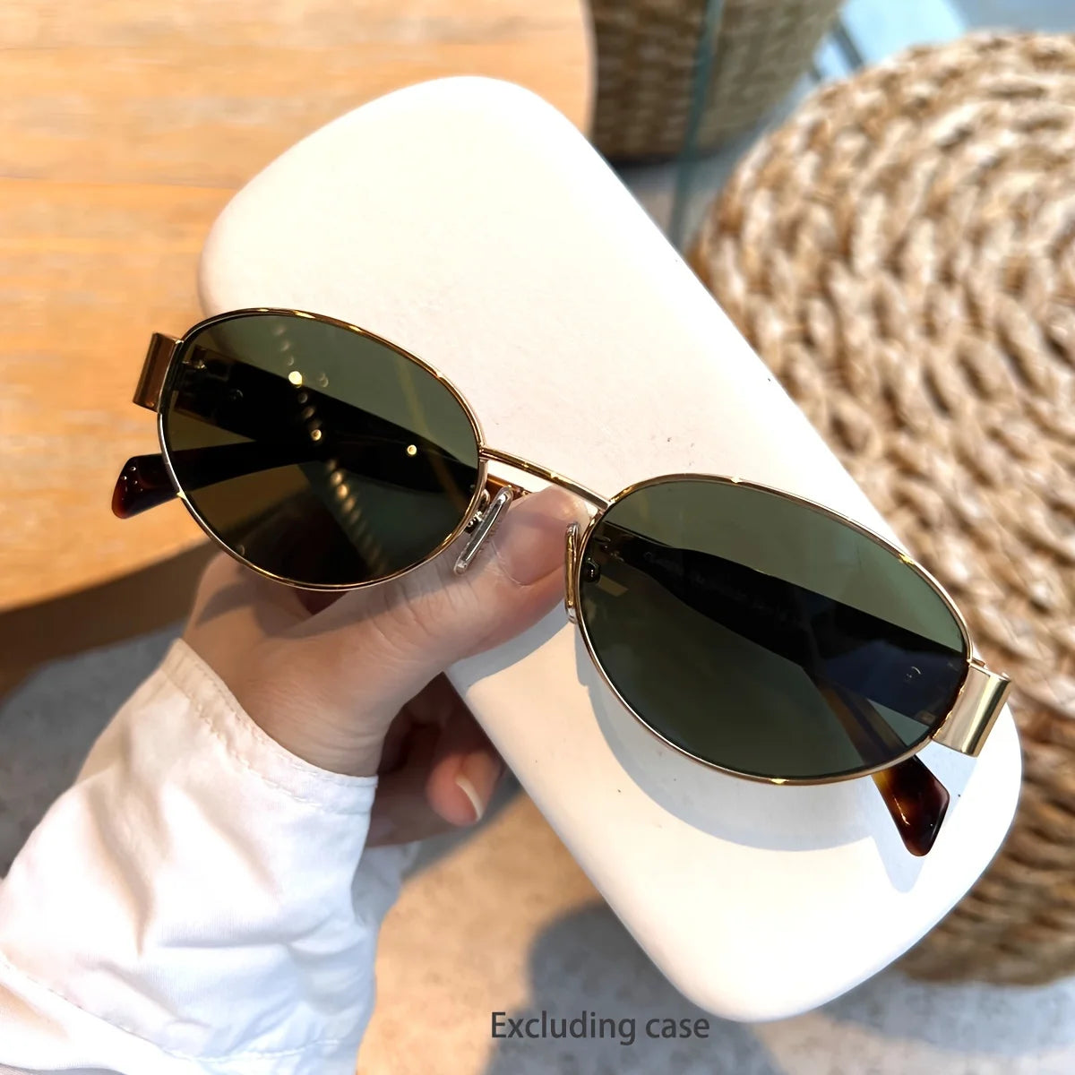 Oval Sunglasses for Women & Men – Trendy Metal Frame Sun Glasses | Classic Shades