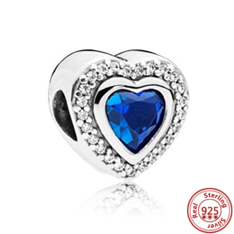 925 Sterling Silver Heart-Shaped Moon Rose Beads Charm | Classic Random Blind Bag | Affordable DIY Bracelet Jewelry Gift