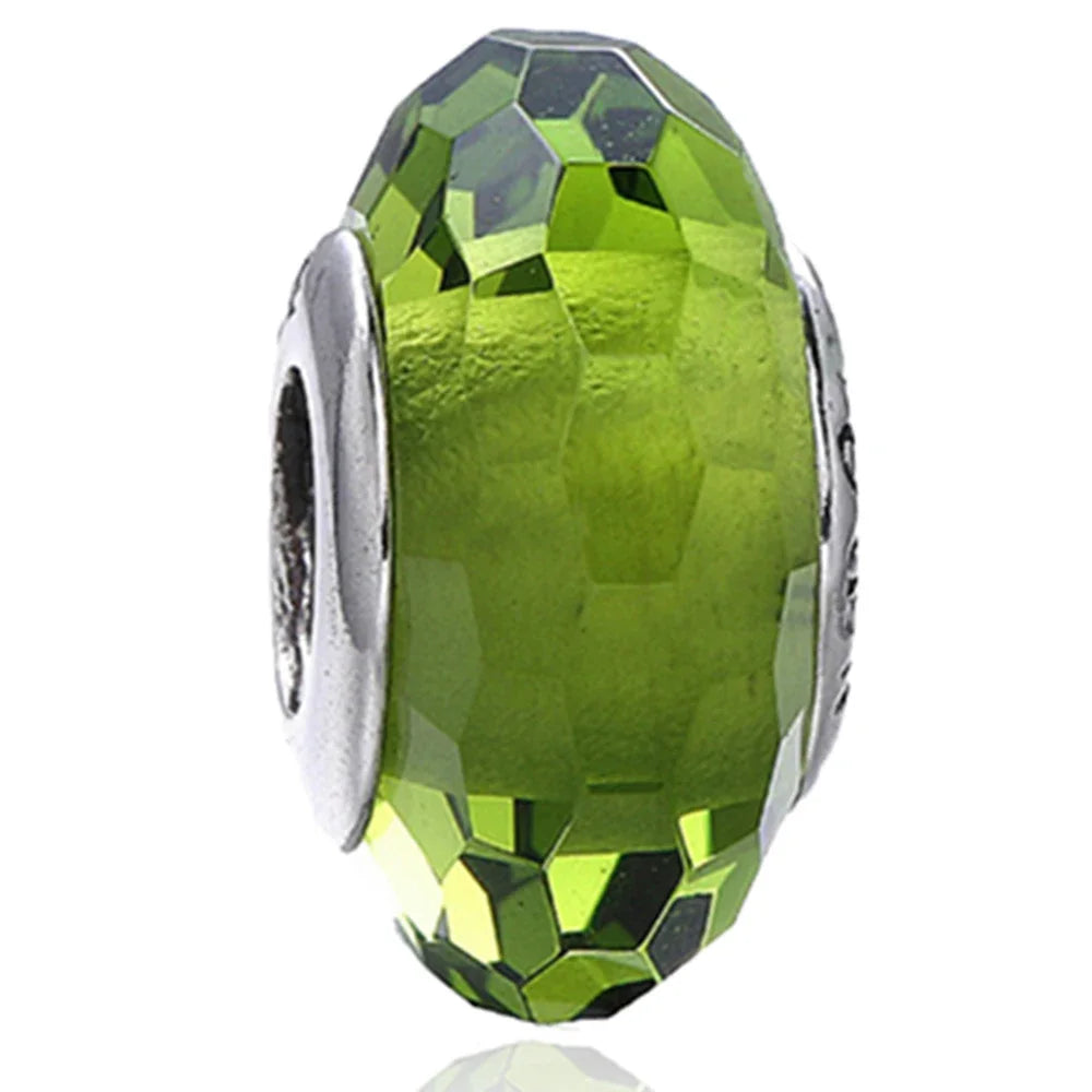 Original Murano Glass 925 Sterling Silver Butterfly Flower Leaf Rainbow Charm Bead | Cosmic DIY Bracelet Jewelry Gift for Women