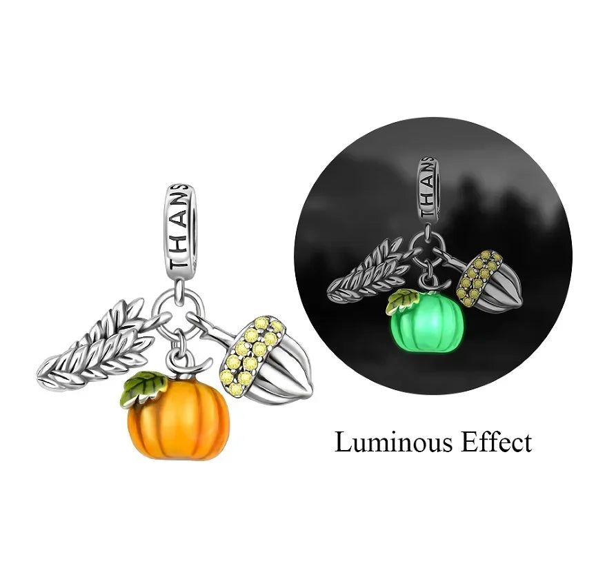 Original 925 Sterling Silver Halloween Charms | Pumpkin, Skull, Witch & Ghost Beads for Earrings, Pendants, Bracelets & Necklaces