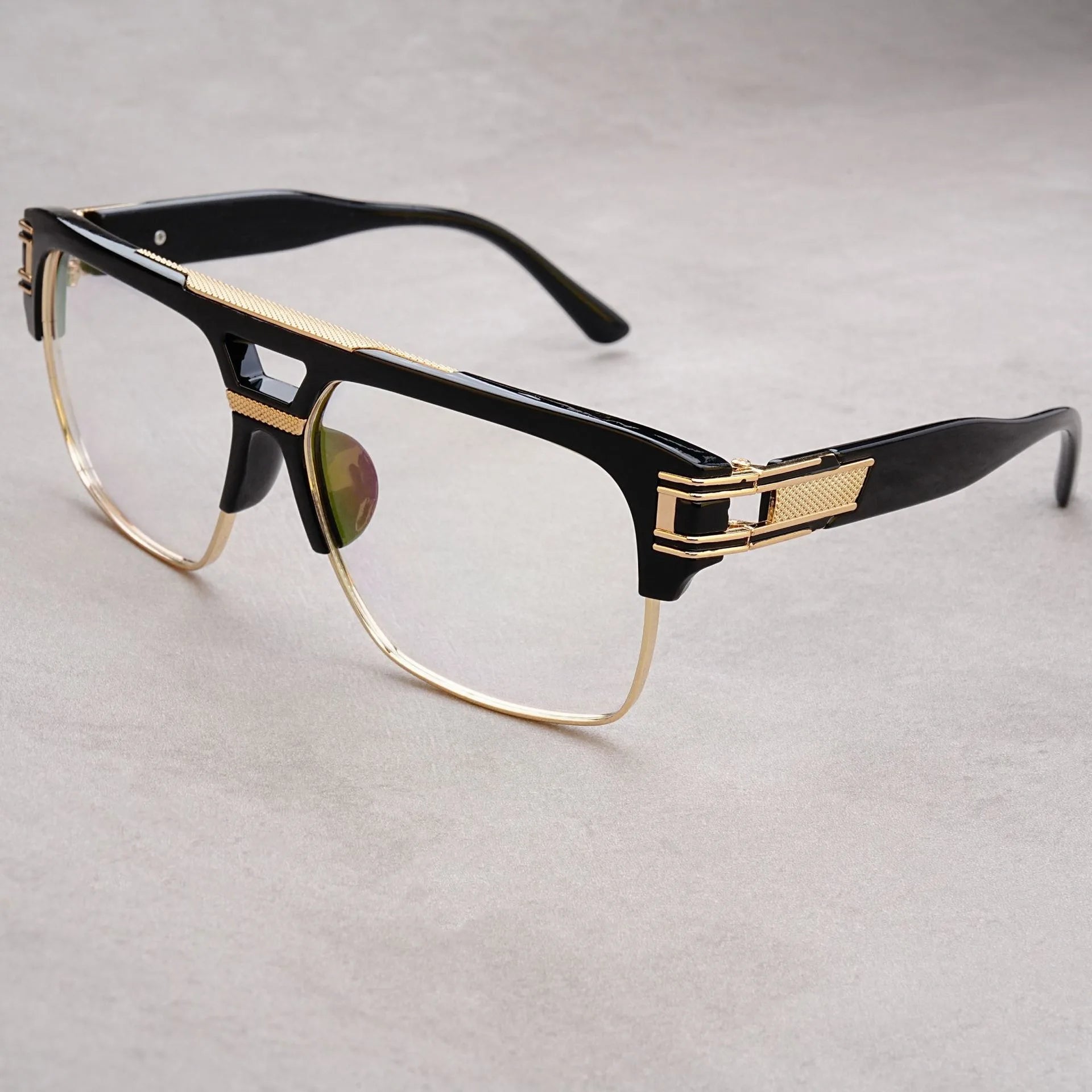 European & American Fashion Sunglasses – Transparent Retro Square Frame for Men & Women | Sunshade Mirror Eyewear