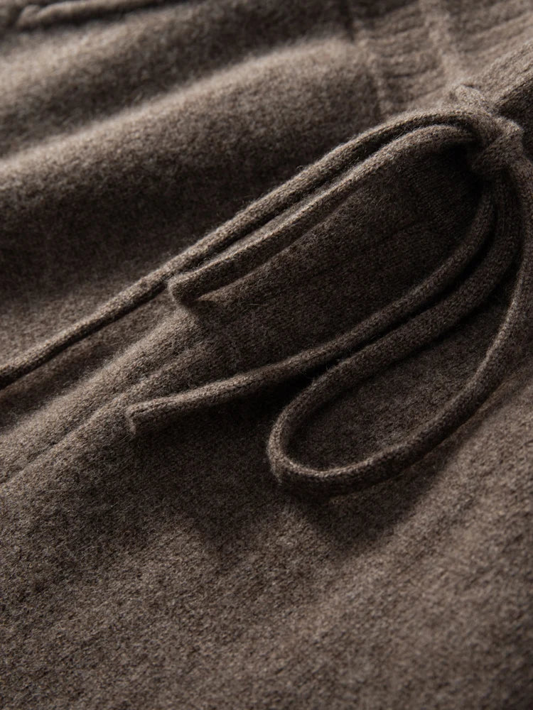 100% Cashmere High Waist Wide Leg Pants | Winter Warm Solid Trousers | Casual Korean Women’s Pants