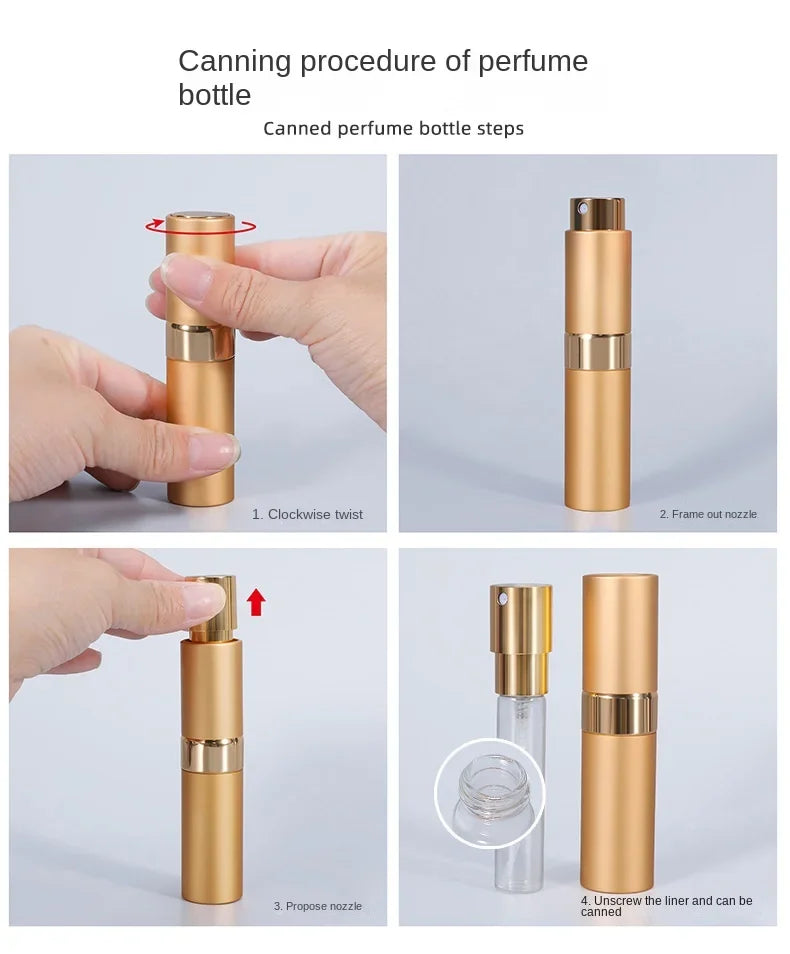 8ML Aluminum Refillable Perfume Bottle – Portable Empty Cosmetic Spray Atomizer | Travel Mini Spray Bottle
