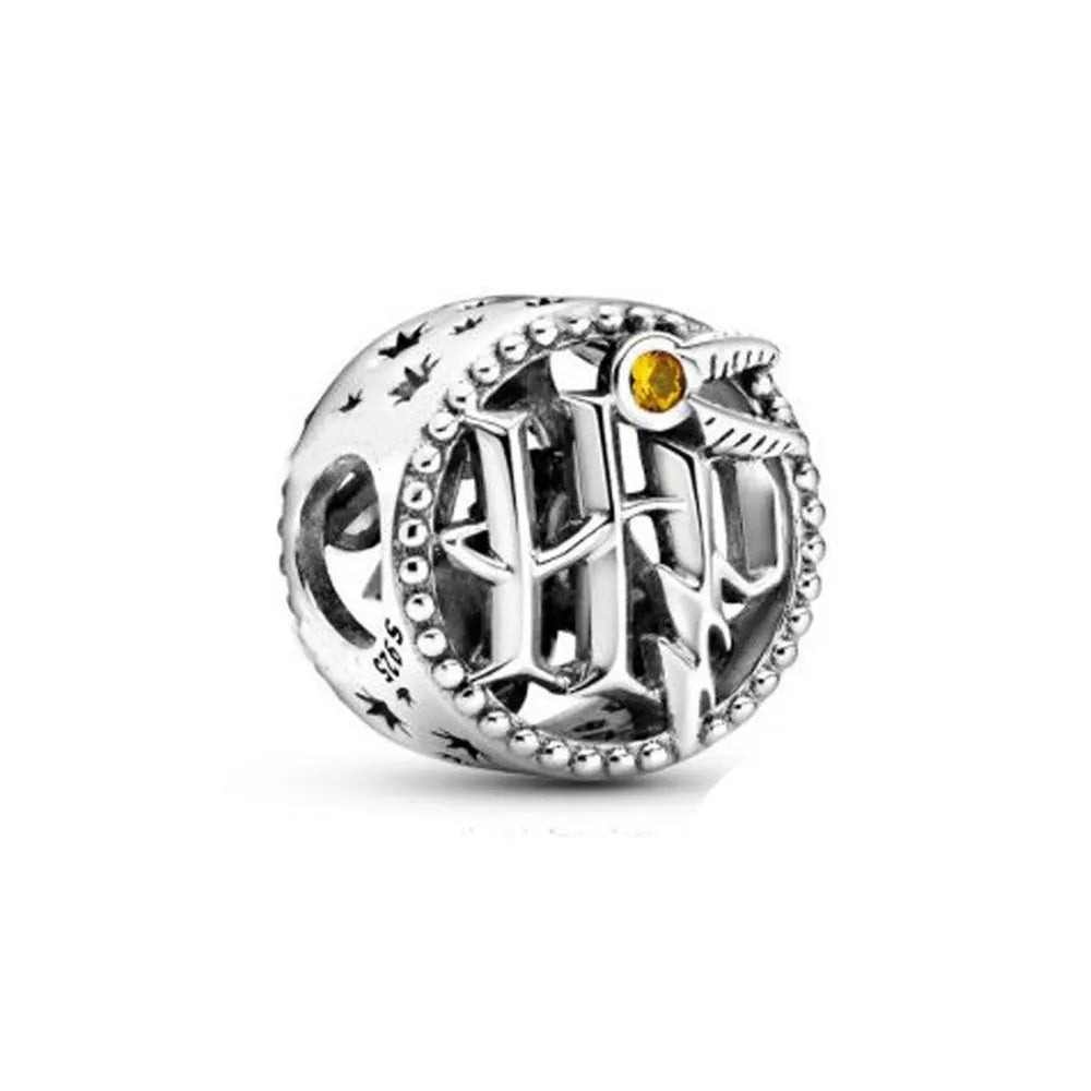 925 Sterling Silver Harry Potter Disney Charm Beads | Fits Pandora Bracelet Keychain | Fashion Jewelry Gift for Women