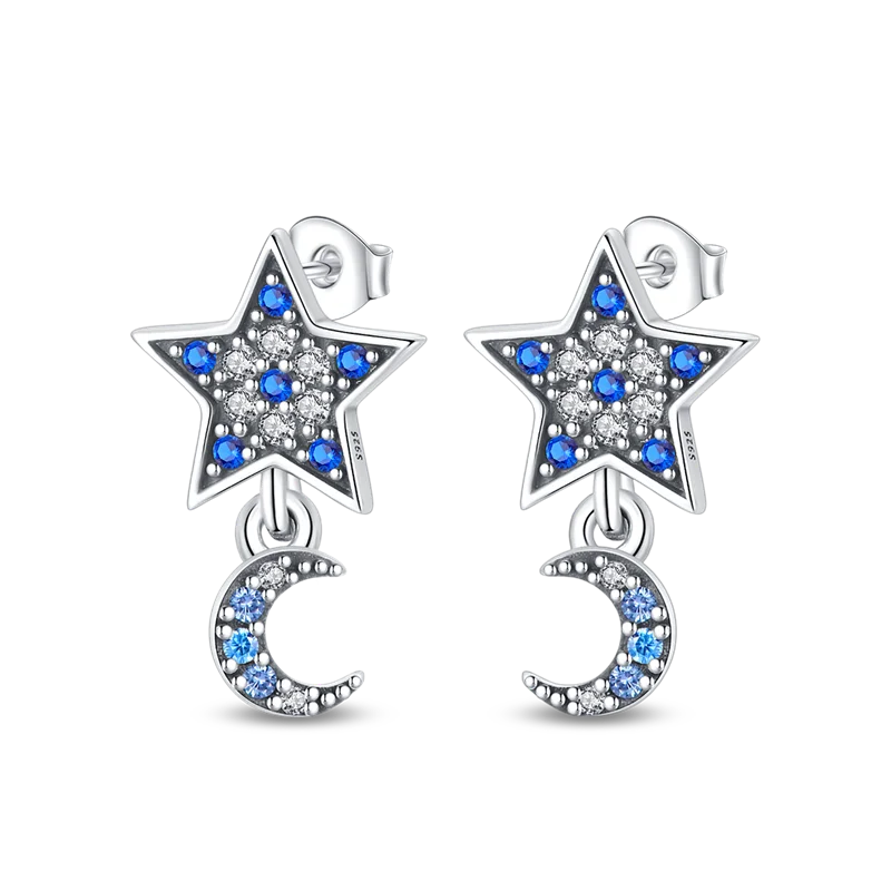 Luxury 925 Sterling Silver Ocean Mermaid Earrings | Pave CZ Fine Jewelry for Women