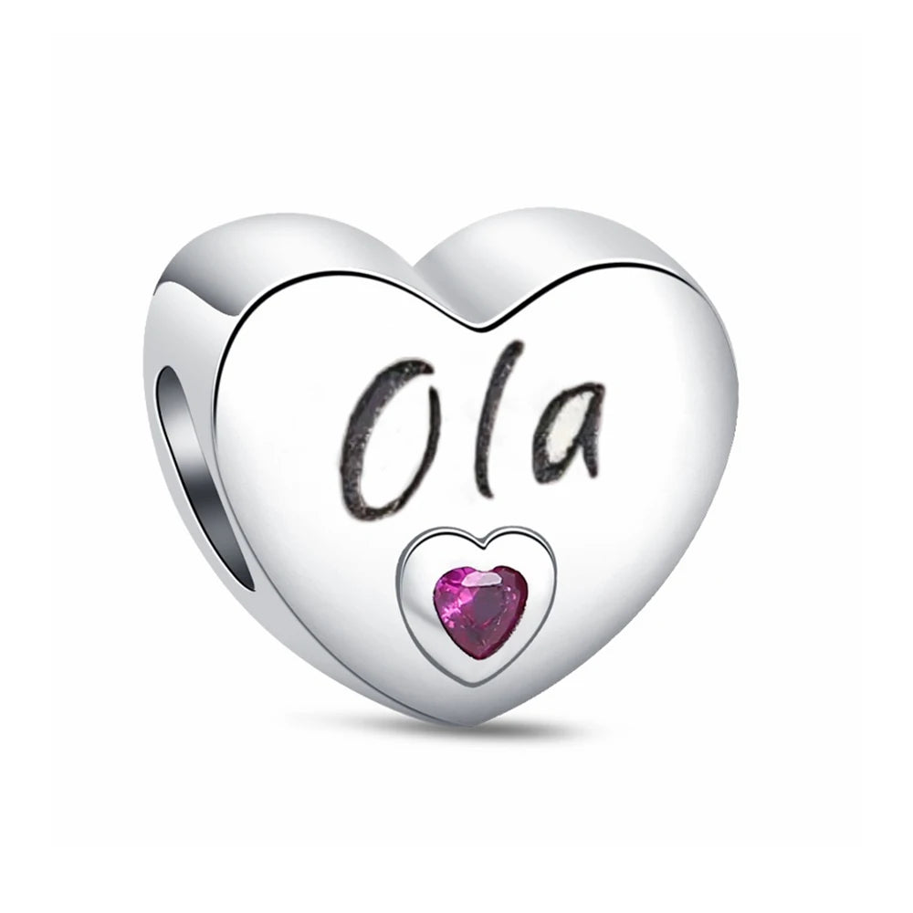 925 Sterling Silver Heart-Shaped Series Sweet Beads | Fit Original DIY Bracelet Women’s Jewelry Accessories Gift