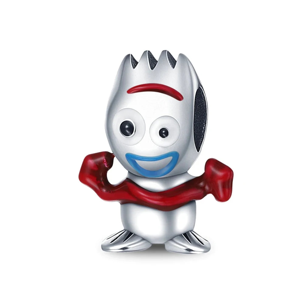 Disney 925 Sterling Silver Princess & Character Charms | Stitch, Olaf, Mickey, Donald & Tigger Beads Fit Pandora Bracelet