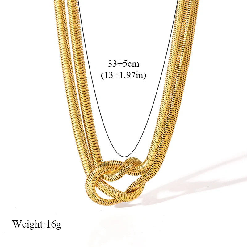 EILIECK 18K Gold Plated Stainless Steel Chain Necklace for Women – Waterproof Fashion Jewelry Gift
