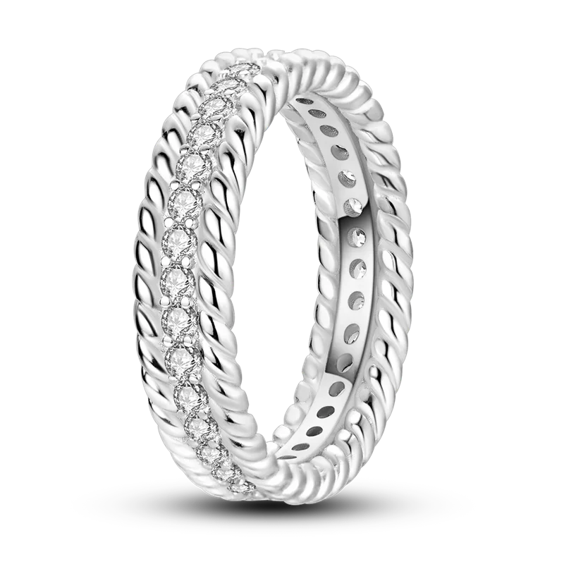 925 Sterling Silver Eternal Love Dewdrop Firefly Glow-in-the-Dark Ring for Women | Fashion Engagement & Wedding Jewelry