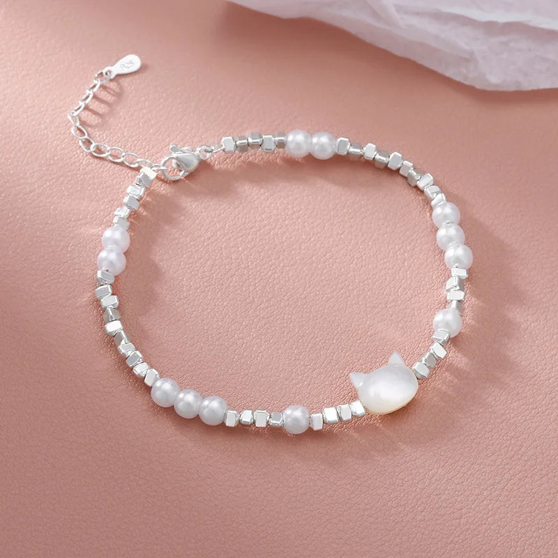 925 Sterling Silver Crushed Silver Bracelet – Irregular Jewelry for Women & Girls