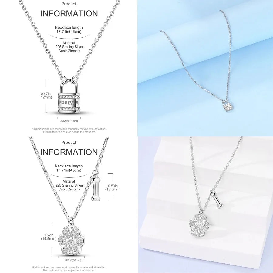 Heart to Heart Necklace 925 Sterling Silver Love Pendant Chain for Women – Wedding & Engagement Fine Jewelry