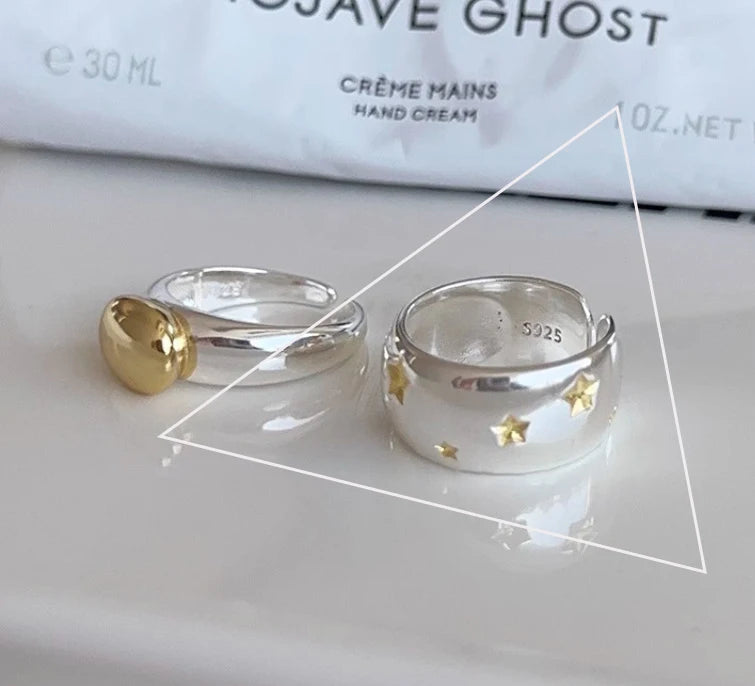 Sam Panda 925 Sterling Silver Adjustable Chain Ring | Vintage Open Finger Ring for Women & Men | Fine Jewelry Gift