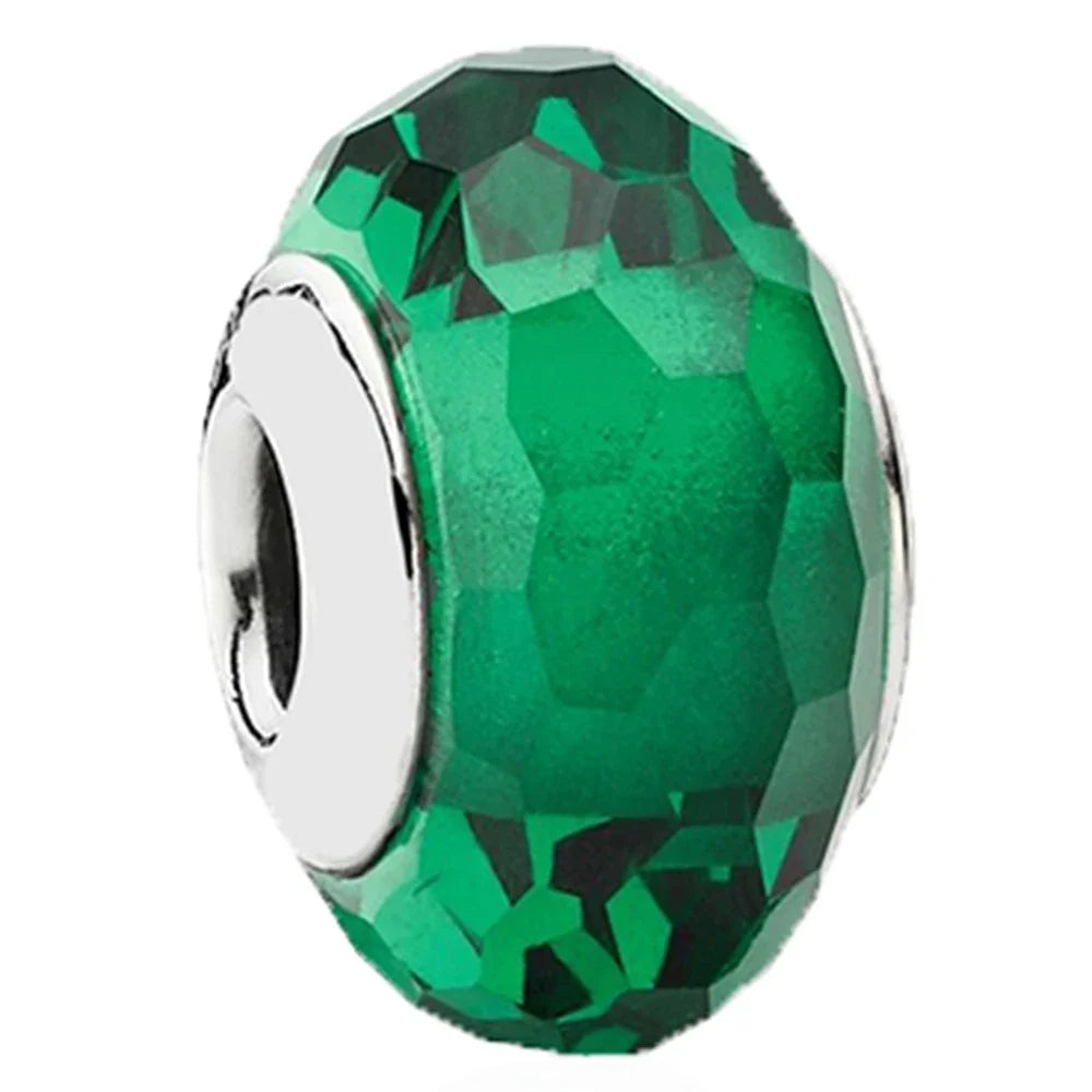 Original Murano Glass 925 Sterling Silver Butterfly Flower Leaf Rainbow Charm Bead | Cosmic DIY Bracelet Jewelry Gift for Women