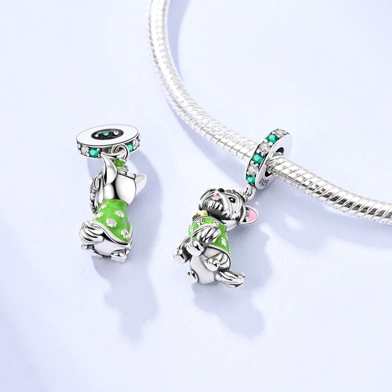 925 Sterling Silver Colorful CZ Zircon Dangle Charm | 2025 New Fashion Bead | Fits Pandora Bracelet | DIY Jewelry Gift
