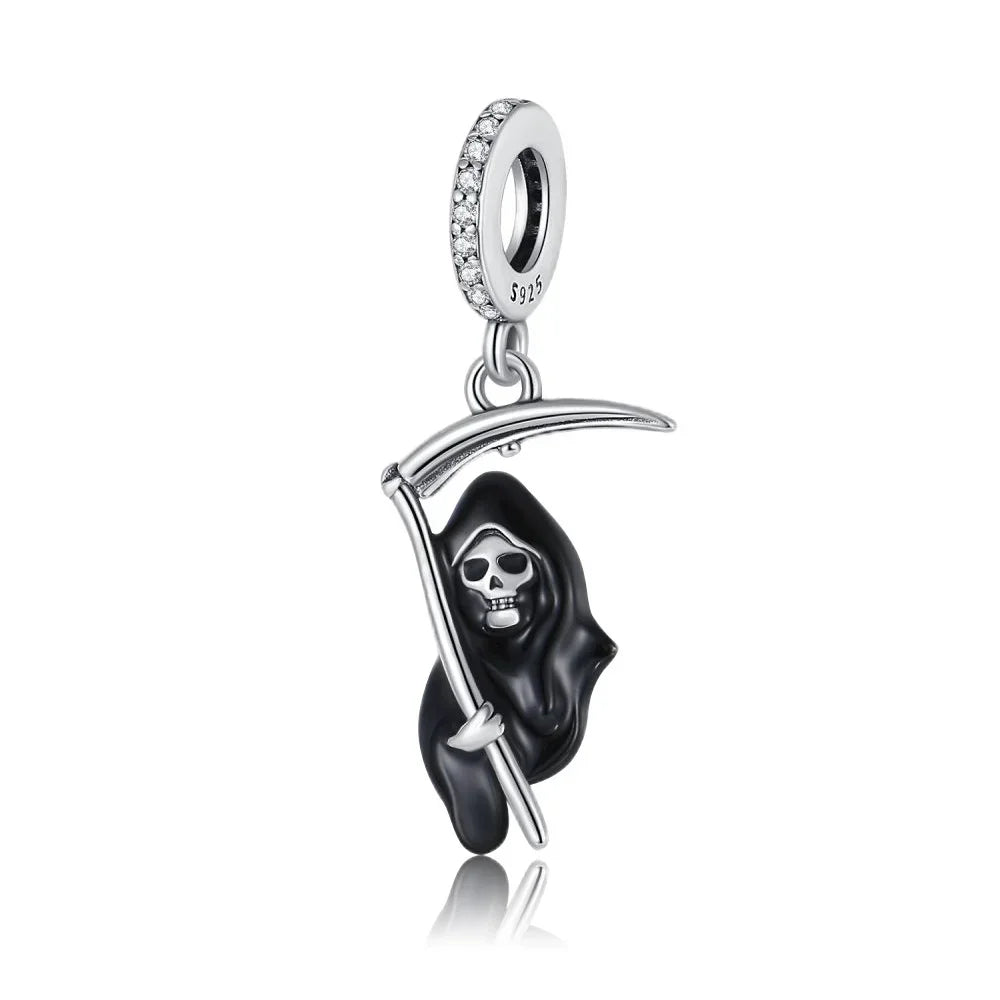 Original 925 Sterling Silver Halloween Charms | Pumpkin, Skull, Witch & Ghost Beads for Earrings, Pendants, Bracelets & Necklaces
