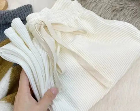 Women’s High-Waisted Pleated Trousers | Slim Fit Floor-Length Wide-Leg Pants for Ladies