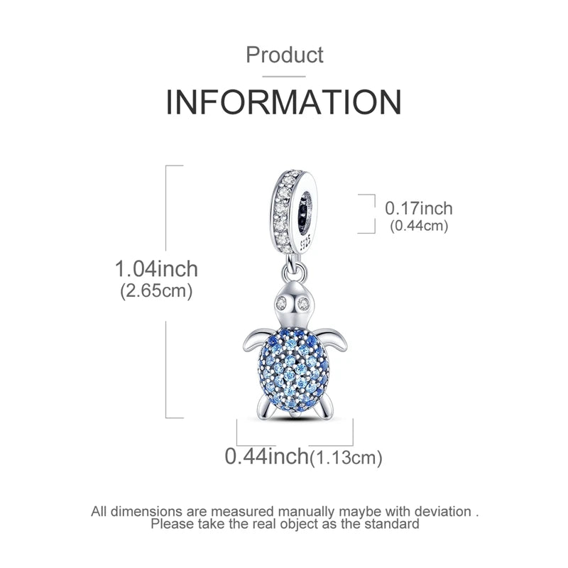 New Summer Ocean Silver Plated Sea Turtle & Starfish Shell Charm | DIY Bracelet Jewelry for Women