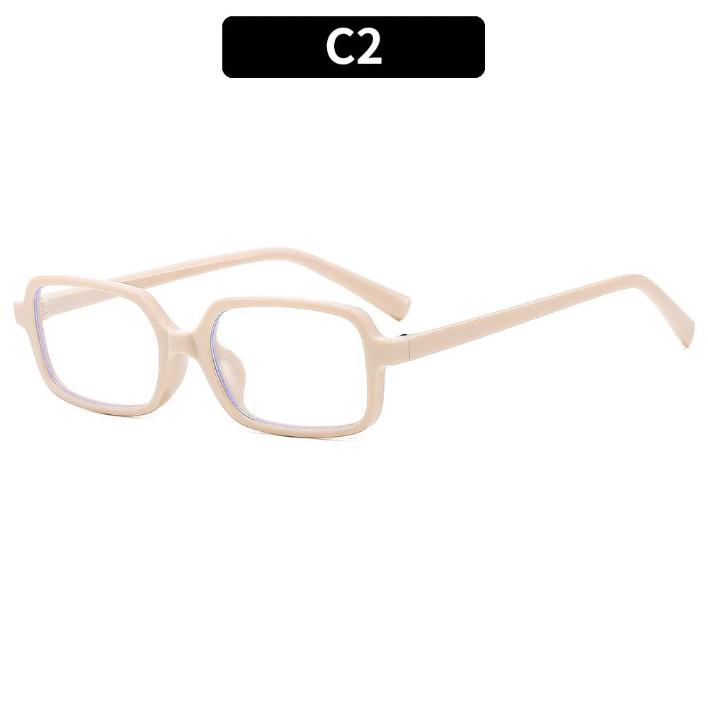 Fashion Retro Small Rectangular Frame Anti-Blue Light Glasses – Women INS Simple Commuting Computer Eyewear