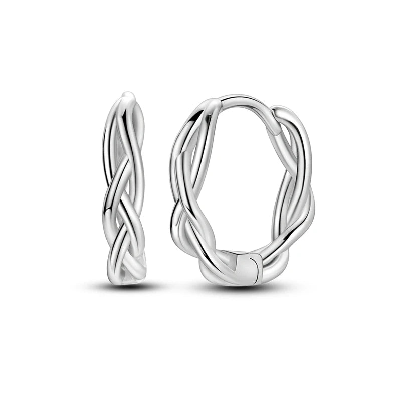 925 Sterling Silver Perfume & Fold-Eared Rabbit Hoop Earrings | Pave CZ Elegant Jewelry Gift for Women & Friends