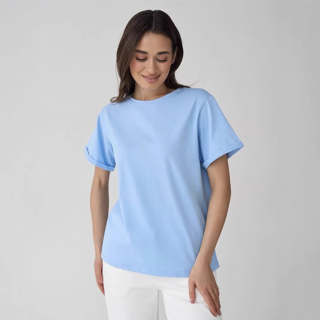 Botvotee 21 Colors Oversized Basic T-Shirts for Women | 100% Cotton Casual Summer Tops | Solid Color Loose Fit Tees