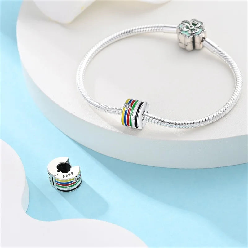 925 Sterling Silver Soccer Trophy Jersey Charm Beads – Fits 3mm Bracelets DIY Jewelry