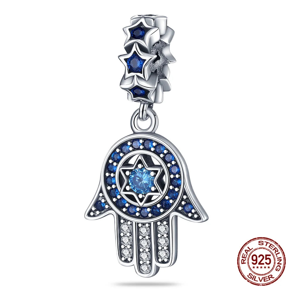 925 Sterling Silver Blue Zircon Evil Eye Charm | Original Devil Eye Series Bead Fits Pandora Bracelet – Women’s DIY Jewelry Gift