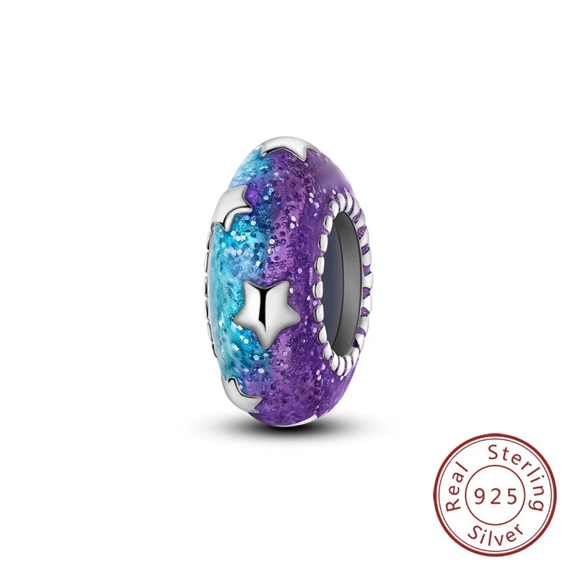 925 Sterling Silver CZ Pave Round Clip Charm – Fits Original Pandora Bracelet & Necklace Jewelry Gift