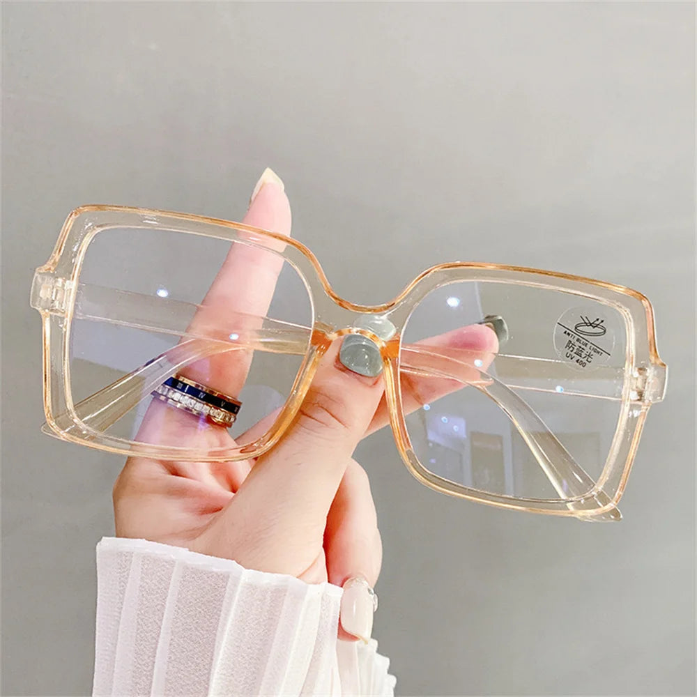 New Fashion Anti-Blue Light Glasses – Stylish Square Reading Eyeglasses for Men & Women | Transparent Frame Optical Spectacle