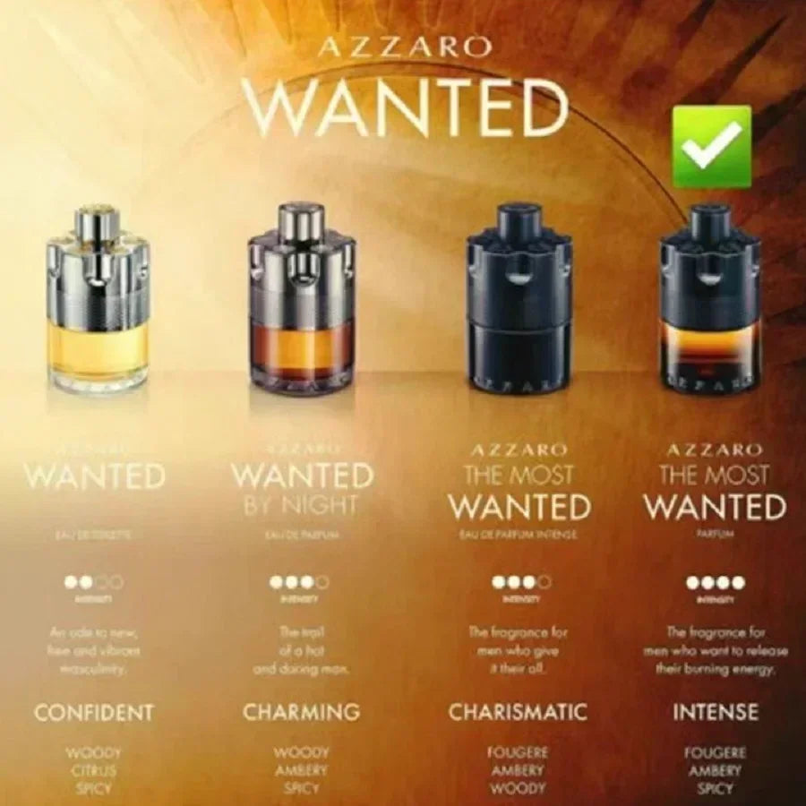 100ML Azzaro The Most Wanted Parfum – Intense Spicy Woody Seductive Fragrance | Long-Lasting Date Perfume