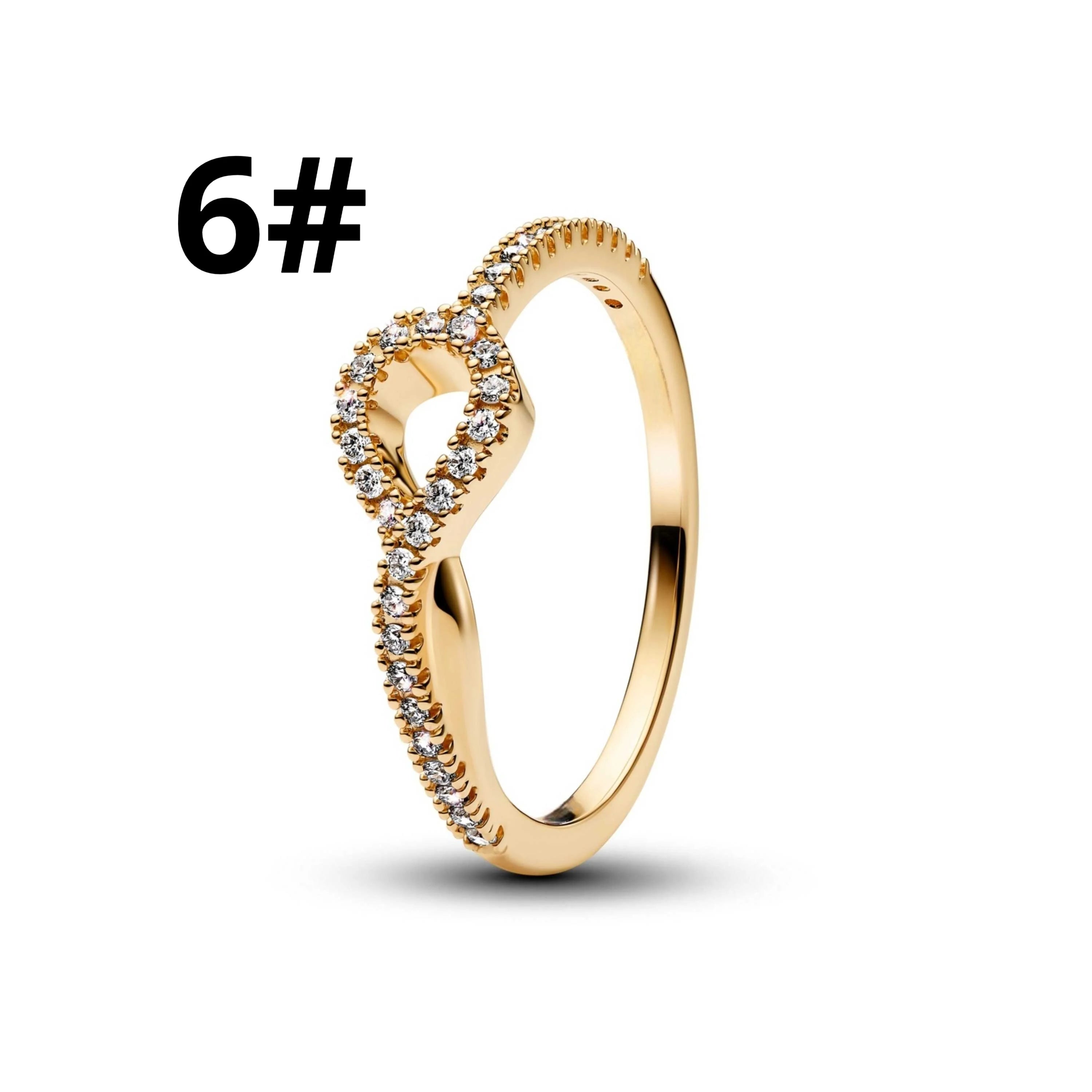 925 Sterling Silver Golden Geometry Set Charms | Heart Star Earrings Rings Bracelets Necklaces Women DIY Jewelry Gift