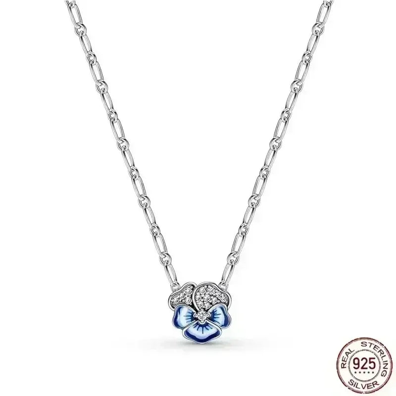 925 Sterling Silver Shiny Round Heart Necklace | Classic Elegant Charm Jewelry Gift for Women