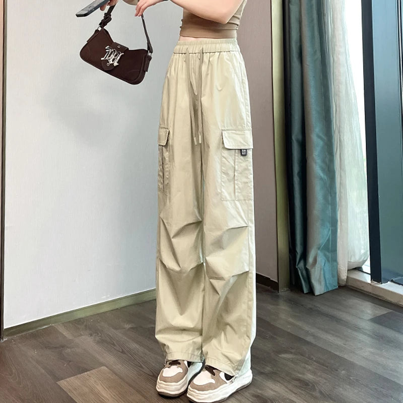 Fashion Women Joggers Pants | Casual Chic Straight Cargo Pants | High Waist Slim Streetwear Trousers