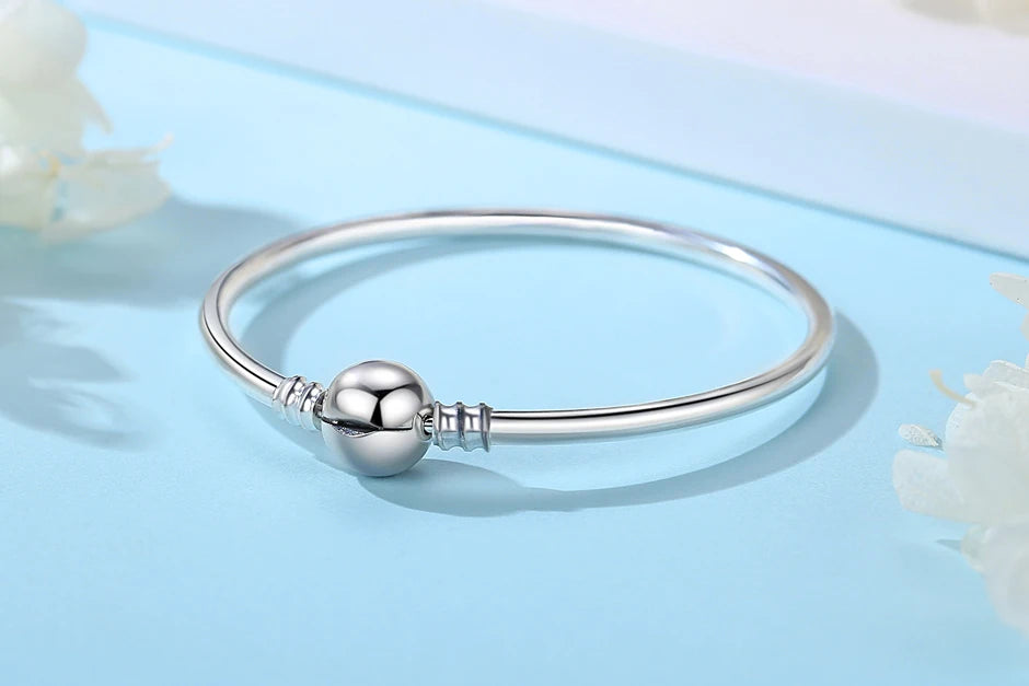 Silver Color Charm Bead Bracelet – Heart, Family, Ball & Star Charms for Women