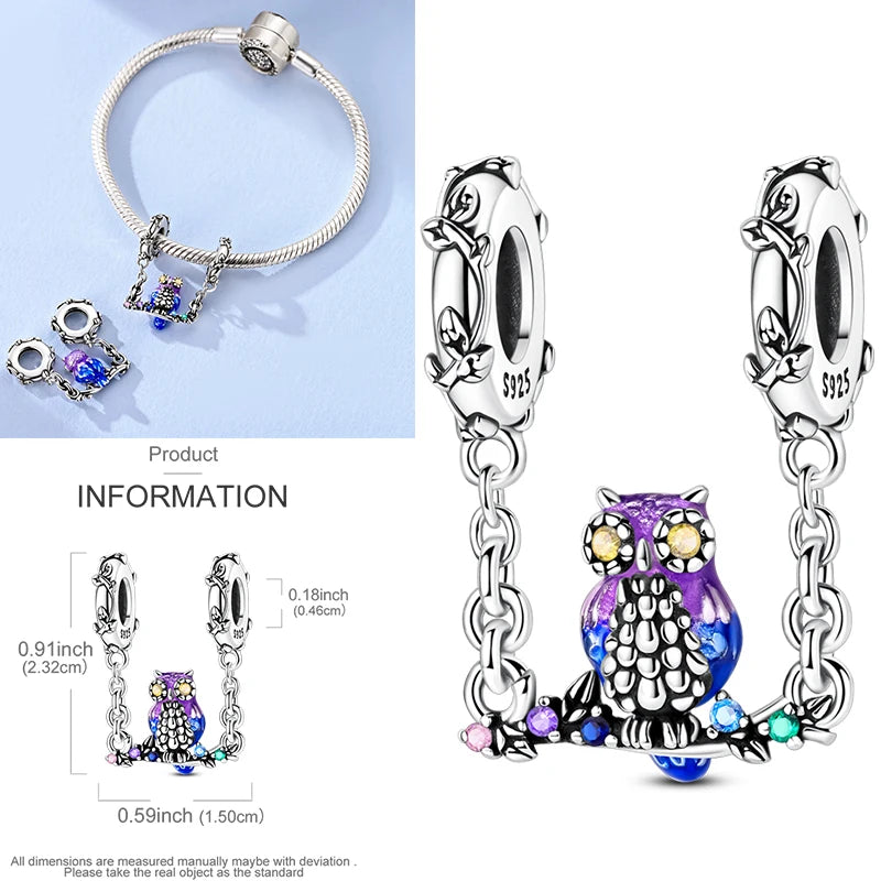 2025 Hot Elk, Dinosaur & Firefly Luminous Dangle Charm Beads | 925 Sterling Silver DIY Bracelet