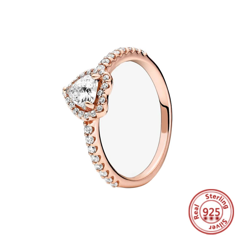 925 Sterling Silver Women's Golden Charm Pearl Ring | Retro Party & Anniversary Jewelry