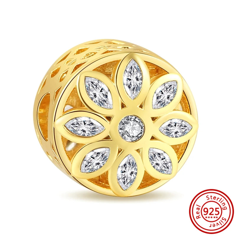 925 Sterling Silver Heart Pave Zircon Family Tree Charm | Fits Original Bracelet Women’s Luxury Jewelry Gift