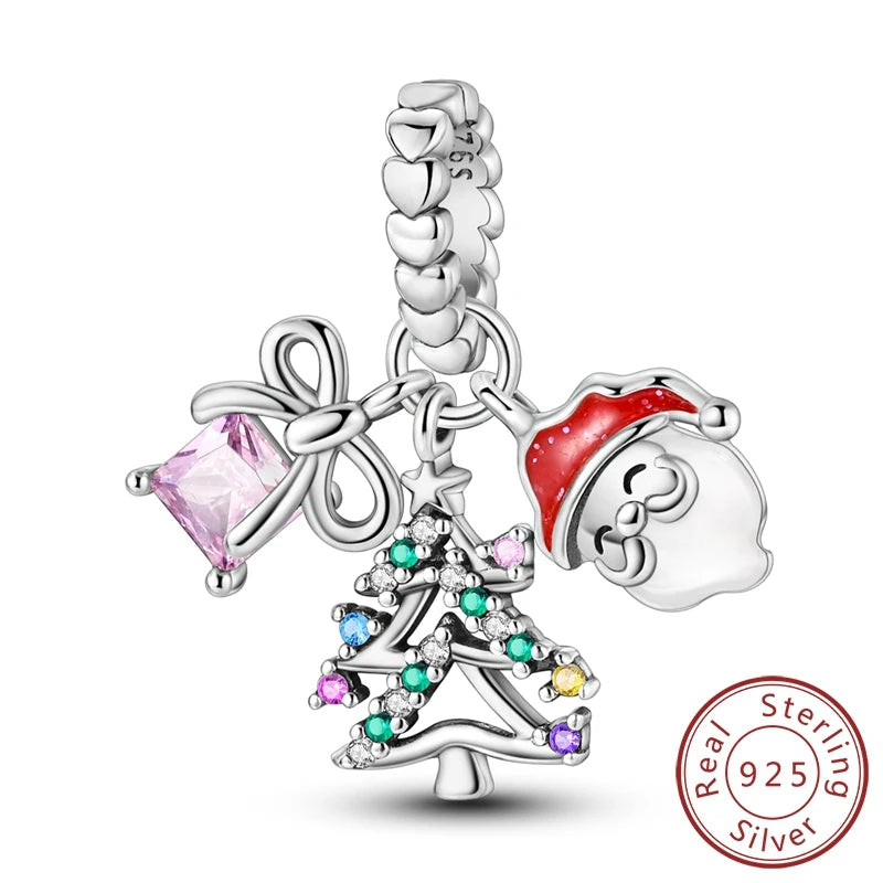 2025 Original 925 Sterling Silver Christmas & Halloween Charms | Santa Claus Snowman Beads Fit Bracelet Pendant Jewelry Gift