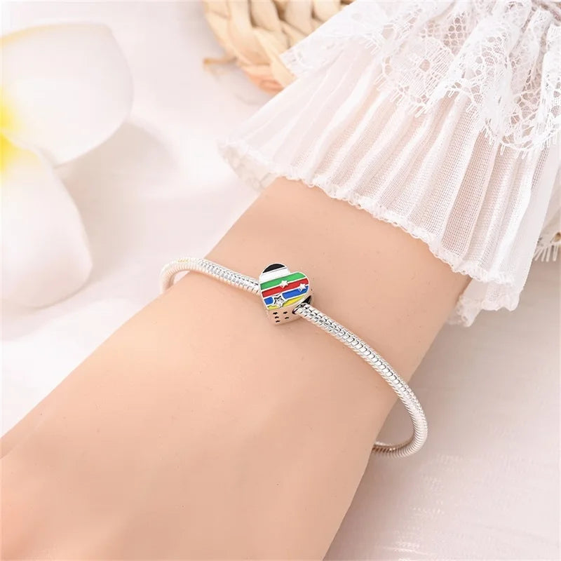 925 Sterling Silver Soccer Trophy Jersey Charm Beads – Fits 3mm Bracelets DIY Jewelry