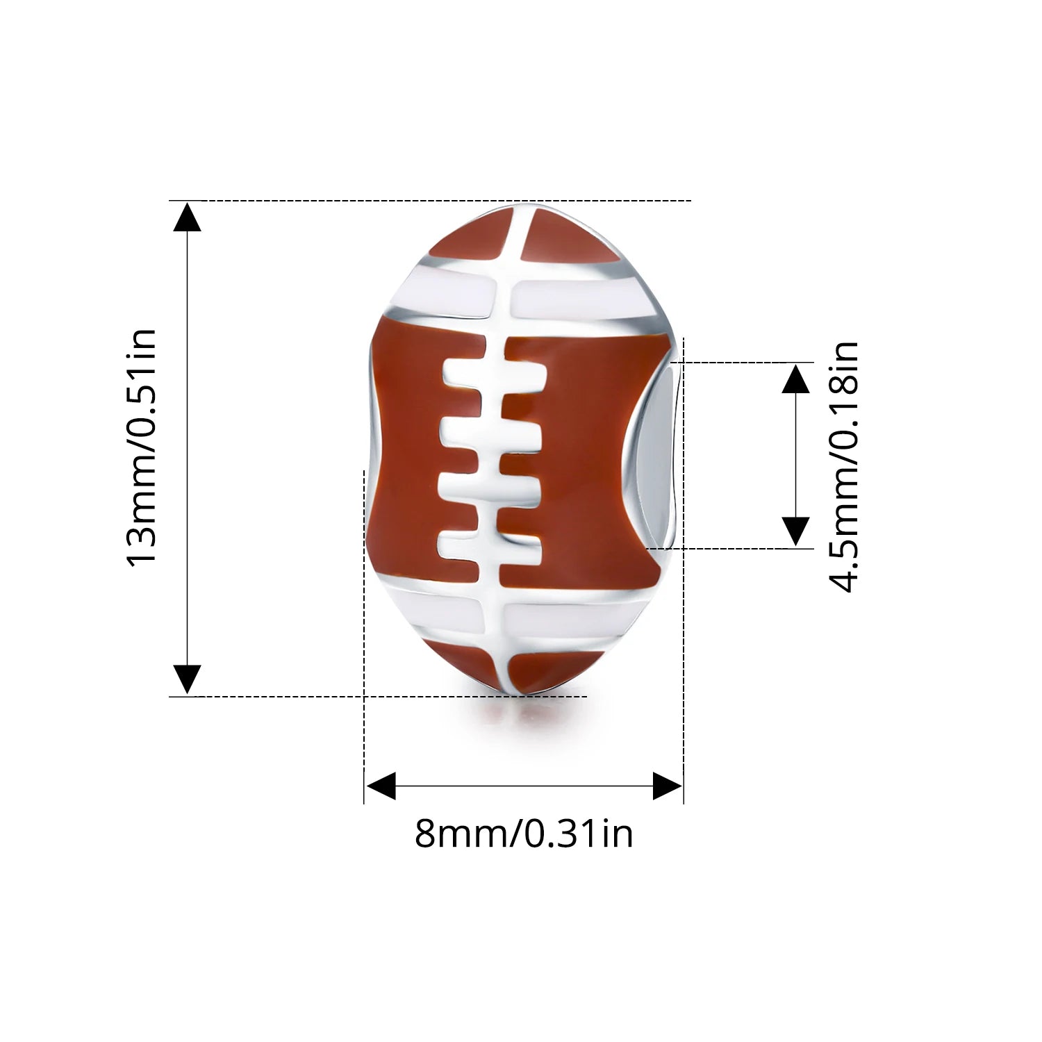 BISAER 925 Sterling Silver Ball Series Charms – Football, Volleyball, Tennis & Basketball Beads Fit Pandora Bracelet DIY Jewelry