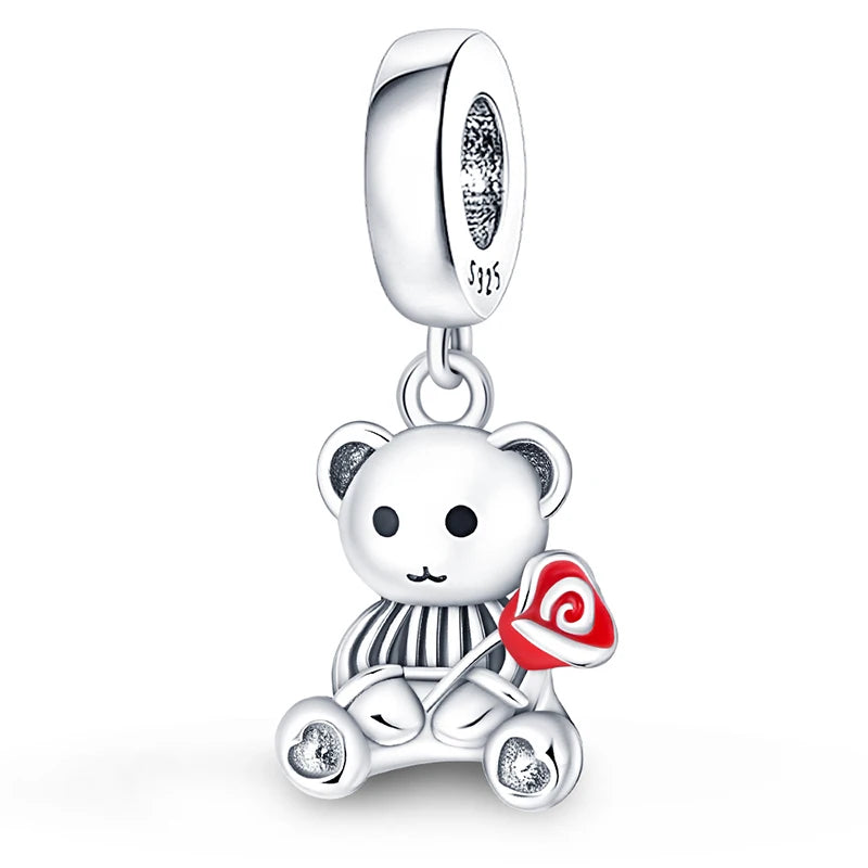 925 Sterling Silver Easter Bunny & Egg Pendants | Bracelet Charms for Women, DIY Jewelry, Party Beads, Exquisite Gift Accessory