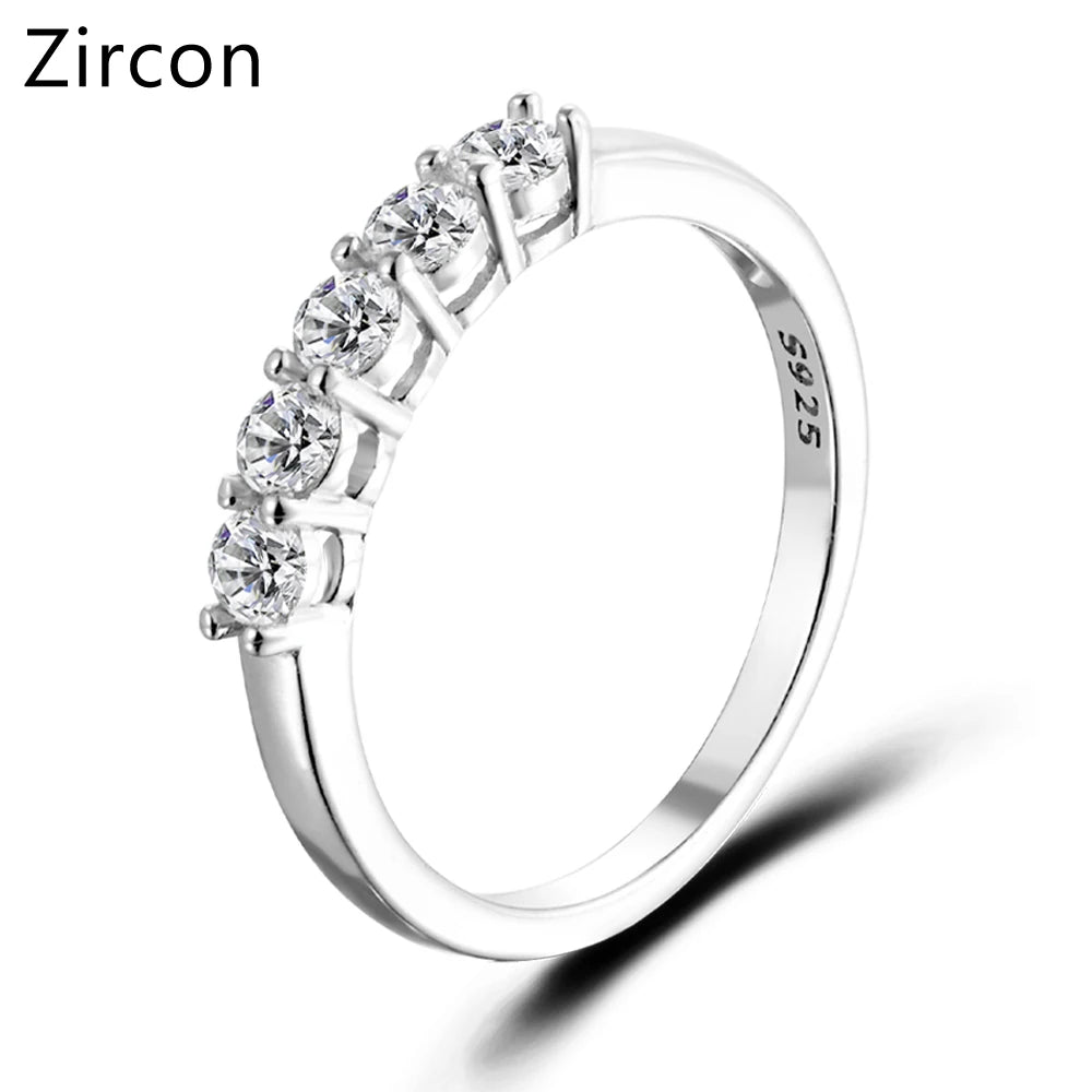 URMYLADY 0.5CT Moissanite Ring for Women – 925 Sterling Silver Wedding Band Stackable White Gold Ring