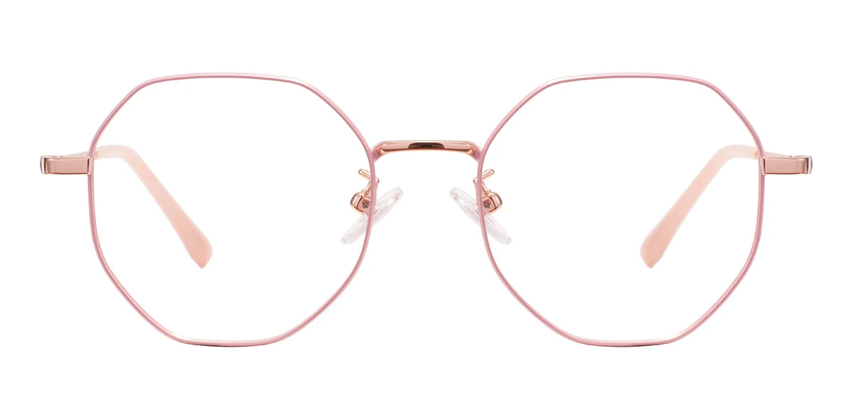 Geometric Colorful Round Glasses – Unisex Metal Full Rim Stylish Eyewear for Prescription Lenses