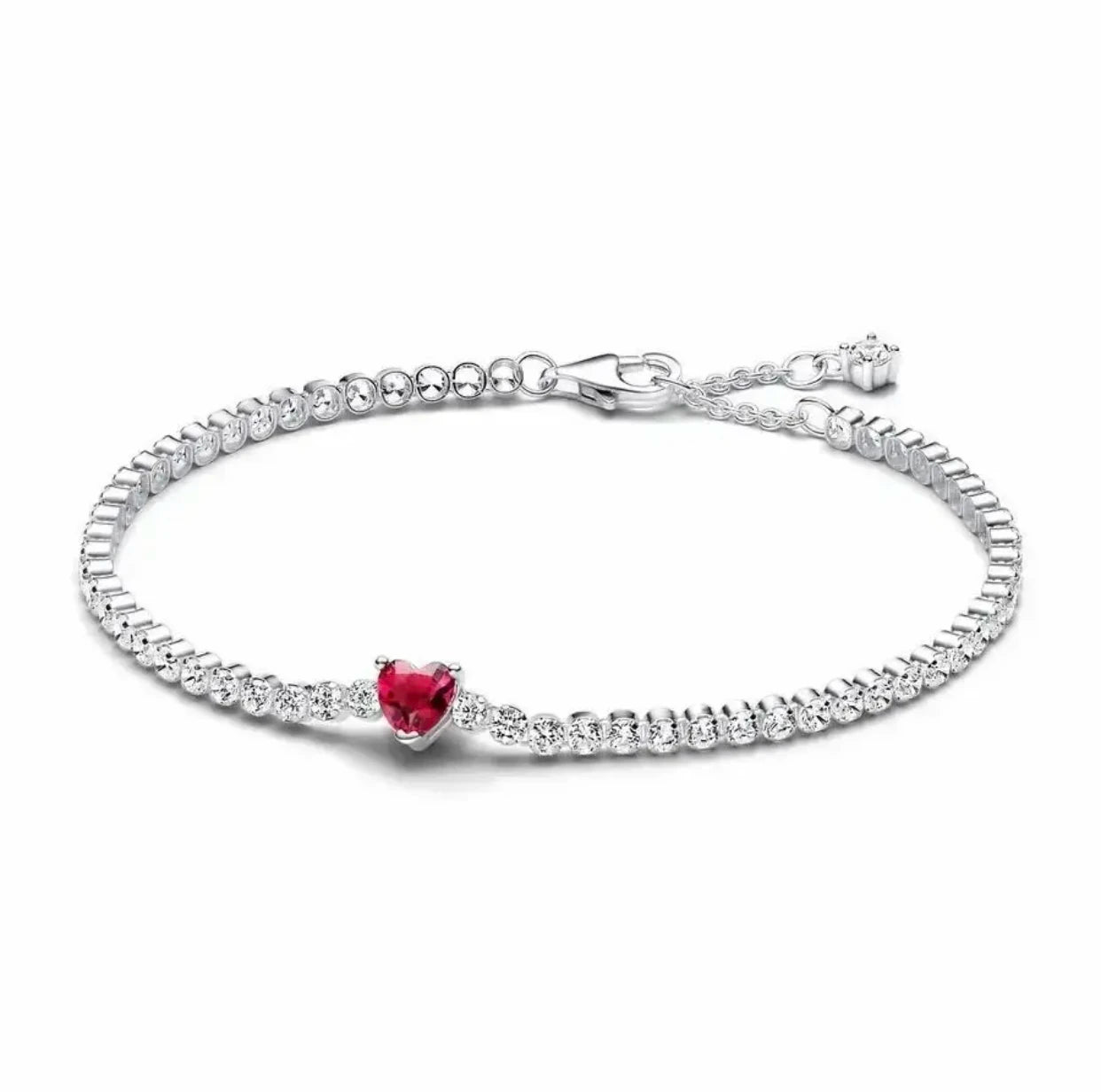 Charming 925 Sterling Silver Tennis Bracelet | DIY Bead Fashion Jewelry Gift