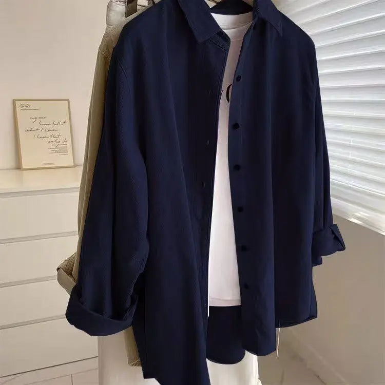 2025 Women’s Corduroy Purple Lotus Shirt | Loose Long Sleeve Casual Outerwear Top for Autumn