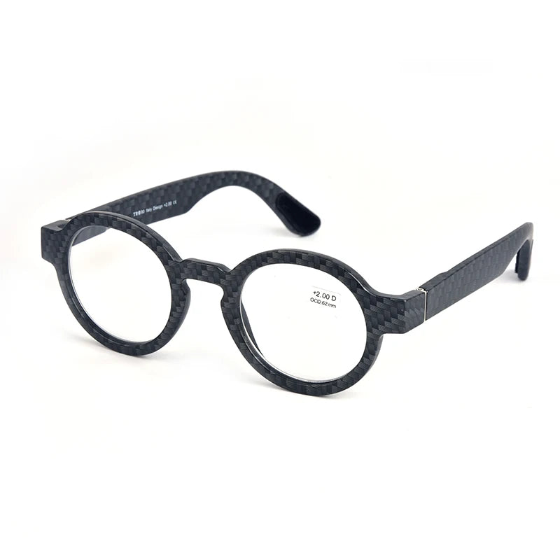Guanhao Brand Men Reading Glasses – Vintage Round Frame Clear Eyewear | Thick Large Frame Presbyopia Glasses for Women & Elderly