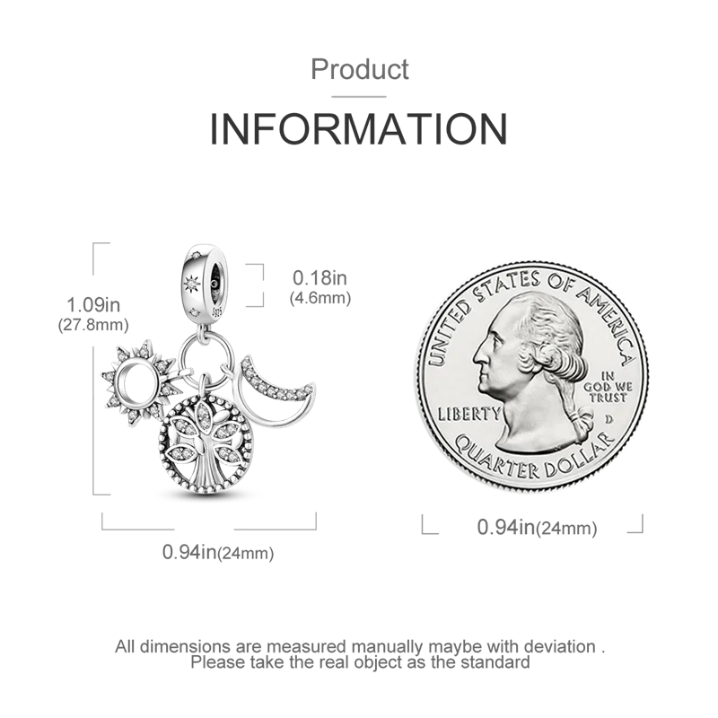 925 Sterling Silver Star, Moon & Heart Safety Chain | CZ Beads Angel Wing Charm for Original Bracelet DIY Jewelry