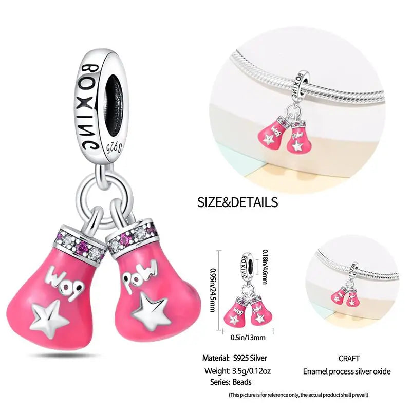 925 Sterling Silver Flying Bird & Butterfly Safety Chain Charm Beads for Original 3mm Bracelet – DIY Jewelry Gift