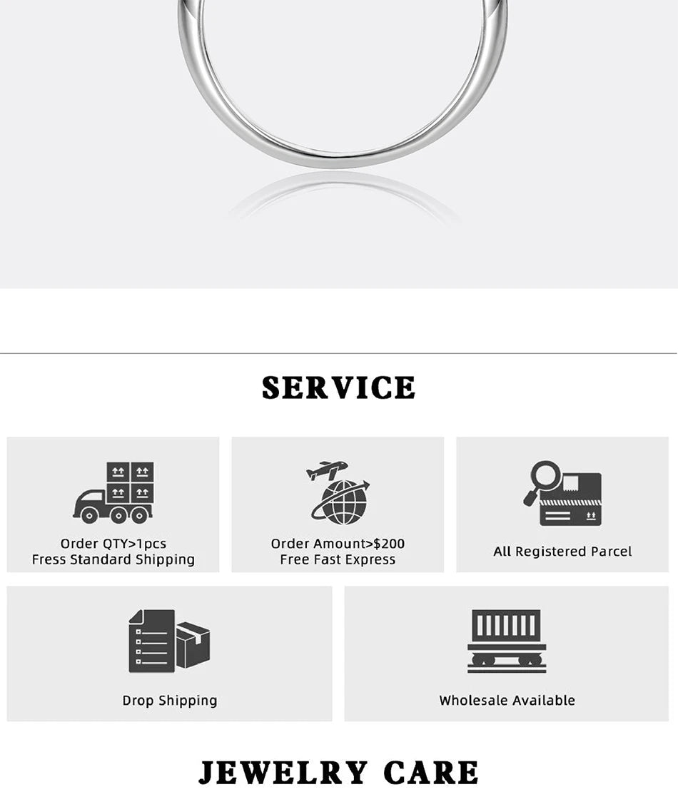 PERFANY 1–5CT Moissanite Ring for Women | S925 Pure Silver Six-Claw GRA Certified