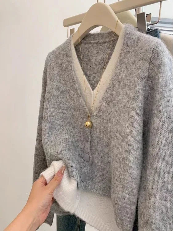 ay Knitted Long Sve Sweater Women's Faion Sense Layering Top Korean Sle Early Autumn Aosphere Clothing
