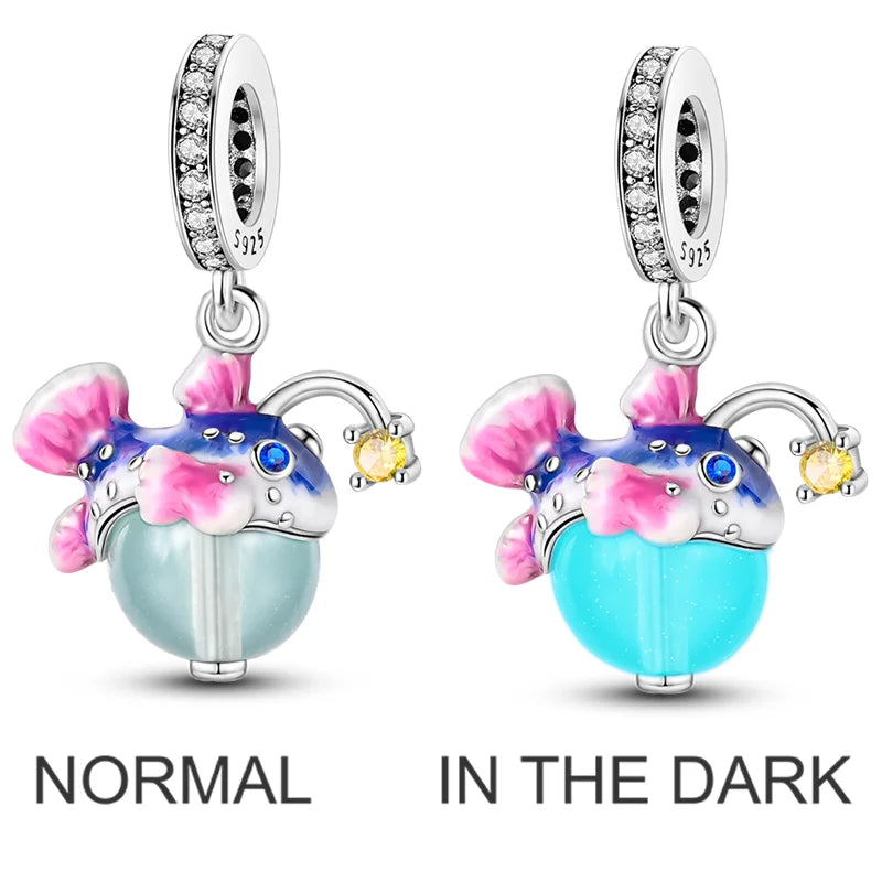 925 Sterling Silver Summer Ocean Collection Charms | Dangle Beads for Women Lover DIY Fine Jewelry Gift